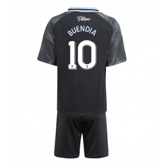 Billige Fotballdrakt Aston Villa Emiliano Buendia #10 Replika Bortedraktsett Barn 2025-26 Kortermet (med bukser)